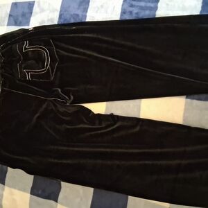 True Religion Black Velvet Pants